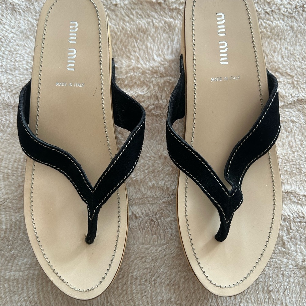 Miu Miu / Prada Black Women's Sandals